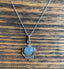 Aquamarine Intricate Design Boho Silver Necklace by Springwaves