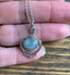 Aquamarine Intricate Design Boho Silver Necklace by Springwaves