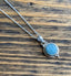 Delicate Round Aquamarine Pendant Necklace by Springwaves