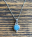 Delicate Round Aquamarine Pendant Necklace by Springwaves