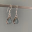 Silver Aquamarine Teardrop Earrings for a March Birthstone - Springwaves