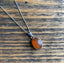 Sterling Silver Classic Oval Carnelian Necklace by Springwaves