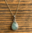 Aquamarine Teardrop Silver Pendant Necklace by Springwaves
