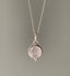 Delicate Round Rose Quartz Pendant Necklace by Springwaves