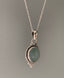 Dainty Oval Aquamarine Silver Necklace by Springwaves