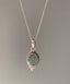 Dainty Oval Aquamarine Silver Necklace by Springwaves