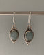 Sterling Silver Aquamarine Stone Dangle Earrings by Springwaves