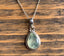 Sterling Silver Teardrop Prehnite Necklace by Springwaves