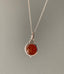 Delicate Round Carnelian Pendant Necklace by Springwaves