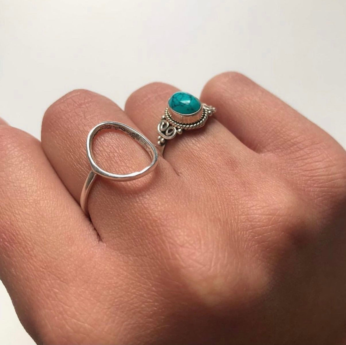 Sterling Silver Open Oval Ring
