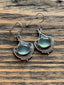 Ornate Prehnite Sterling Silver Drop Earrings by Springwaves
