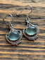Ornate Prehnite Sterling Silver Drop Earrings by Springwaves