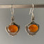 Ornate Carnelian Sterling Silver Drop Earrings by Springwaves