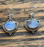 Ornate Moonstone Sterling Silver Drop Earrings by Springwaves