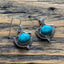 Ornate Turquoise Sterling Silver Drop Earrings by Springwaves