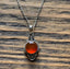 Carnelian Dainty Elegant Flower Pendant Necklace by Springwaves