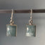 Silver Simple Aquamarine Drop Earrings by Springwaves