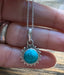 Sterling Silver Sunburst Turquoise Necklace by Springwaves