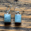 Silver Simple Aquamarine Drop Earrings by Springwaves