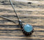 Sterling Silver Sunburst Aquamarine Necklace by Springwaves