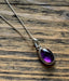 Sterling Silver Classic Oval Amethyst Necklace by Springwaves
