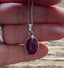Sterling Silver Classic Oval Amethyst Necklace by Springwaves