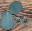 Delicate Ornate Silver Green Onyx Drop Earrings by Springwaves