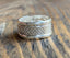 Sterling Silver Wide Band Textured Adjustable Ring, Thumb Ring