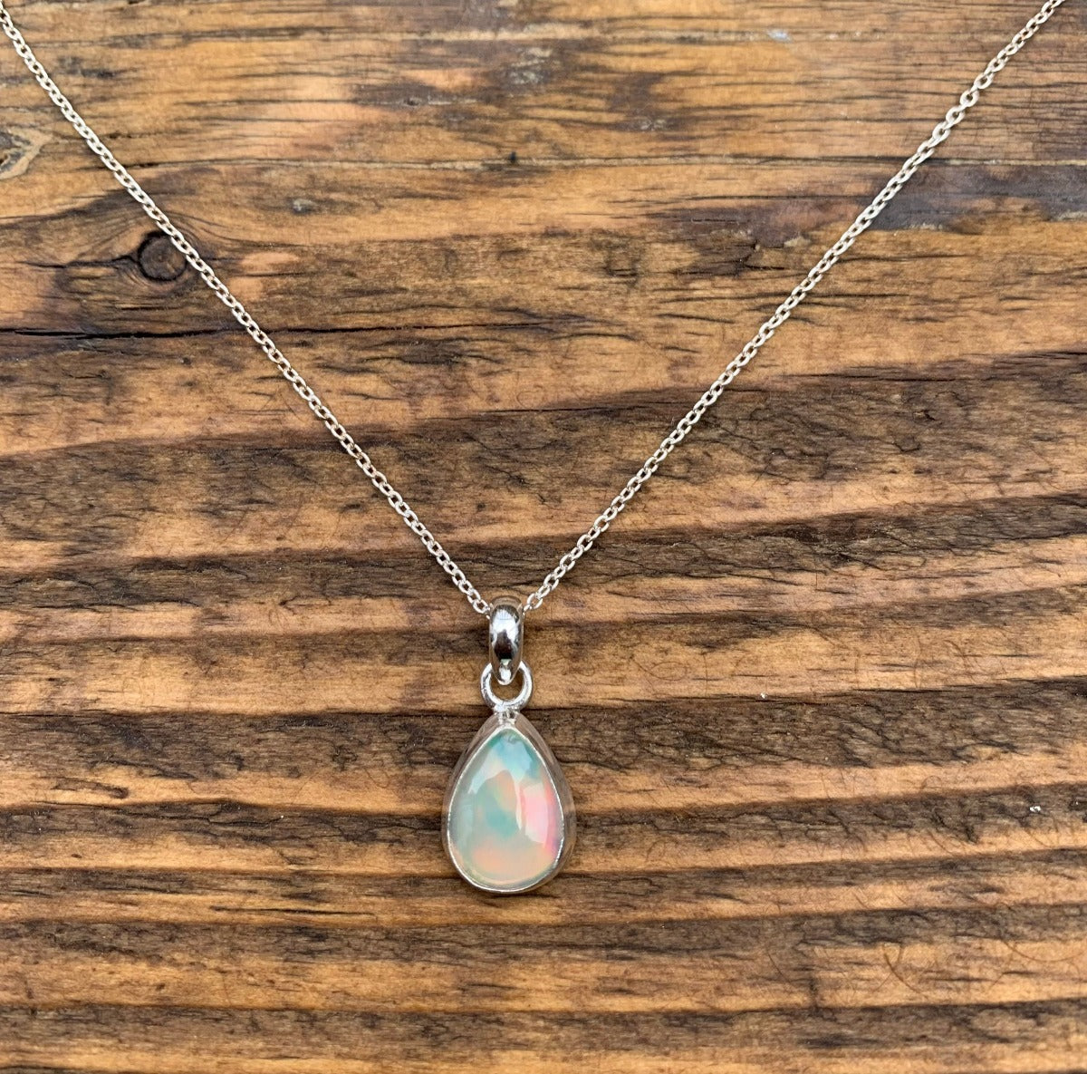 Classic Opal Sterling Silver Necklaces- Three Pendant Shape Options by Springwaves