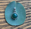 Delicate Round Green Onyx Pendant Necklace by Springwaves