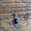 Boho Amethyst Oval Pendant Necklace