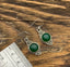 Delicate Ornate Silver Green Onyx Drop Earrings by Springwaves