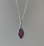 Sterling Silver Almond Garnet Necklace by Springwaves