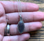 Sterling Silver Almond Labradorite / Black Moonstone Necklace by Springwaves