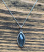Sterling Silver Almond Labradorite / Black Moonstone Necklace by Springwaves