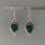 Boho Green Onyx  Earrings