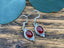 Sterling Silver with Carnelian Delicate Dangle Earrings by Springwaves