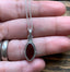 Sterling Silver Almond Garnet Necklace by Springwaves