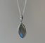Sterling Silver Almond Labradorite / Black Moonstone Necklace by Springwaves