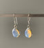 Classic Oval Silver Opalite Drop Earrings by Springwaves