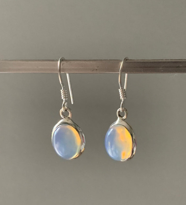 Classic Opalite Oval Sterling Silver Earrings