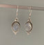 Sterling Silver with Rainbow Moonstone Delicate Dangle Earrings by Springwaves