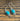 Silver Turquoise Oval Delicate Dangle Earrings by Springwaves