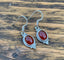 Sterling Silver with Carnelian Delicate Dangle Earrings by Springwaves