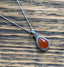 Carnelian Teardrop Silver Pendant Necklace by Springwaves