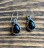 Chunky Boho Silver Garnet Teardrop Earrings by Springwaves