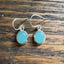 Classic Oval Silver Aqua Chalcedony Drop Earrings by Springwaves