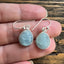 Silver & Aquamarine Minimalist Teardrop Earrings by Springwaves