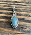 Sterling Silver Almond Aquamarine Necklace by Springwaves