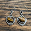 Ornate Tiger Eye Sterling Silver Drop Earrings by Springwaves